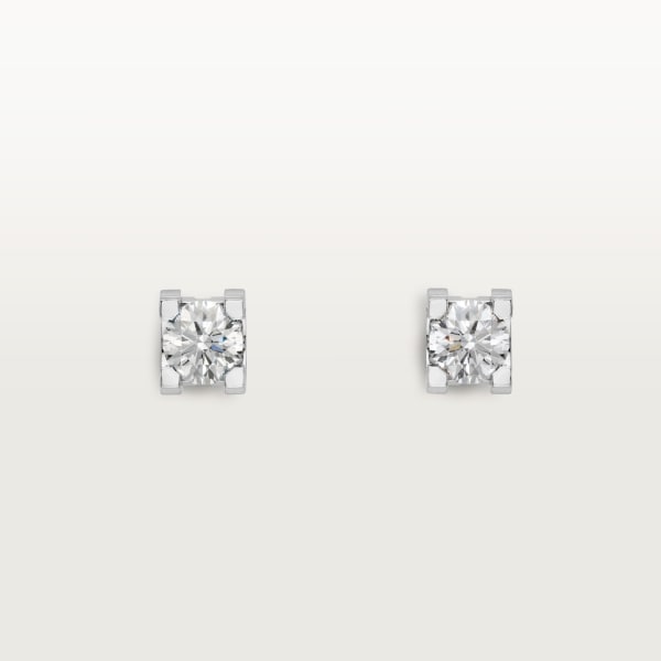 C de Cartier earrings White gold, diamonds