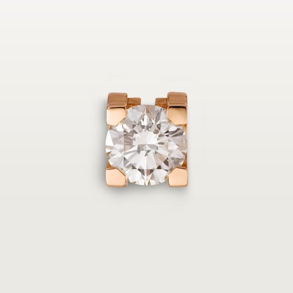 C de Cartier earrings Rose gold, diamonds