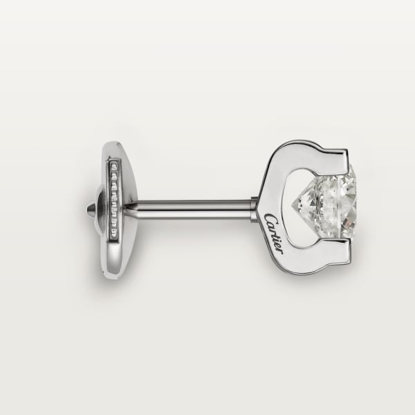 C de Cartier earrings White gold, diamonds