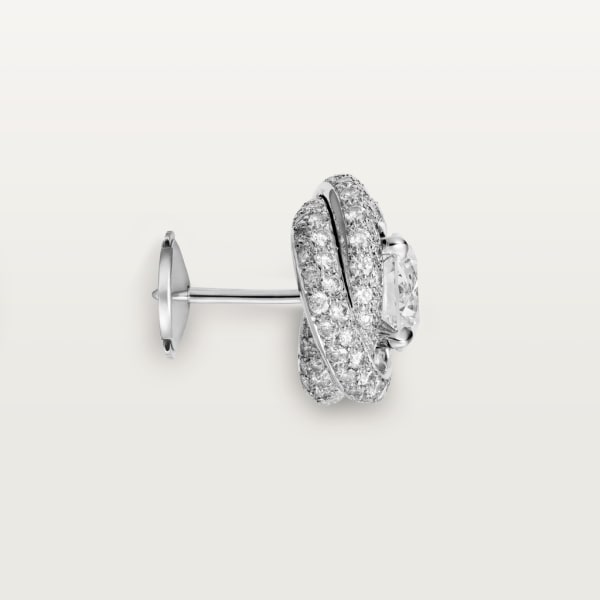 Trinity Ruban earrings White gold, diamonds