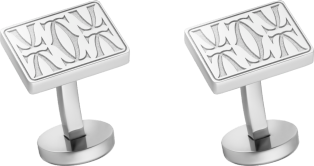 Double C de Cartier cufflinks Sterling silver, palladium finish.