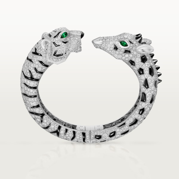 Indomptables de Cartier bracelet White gold, onyx, emerald, diamonds