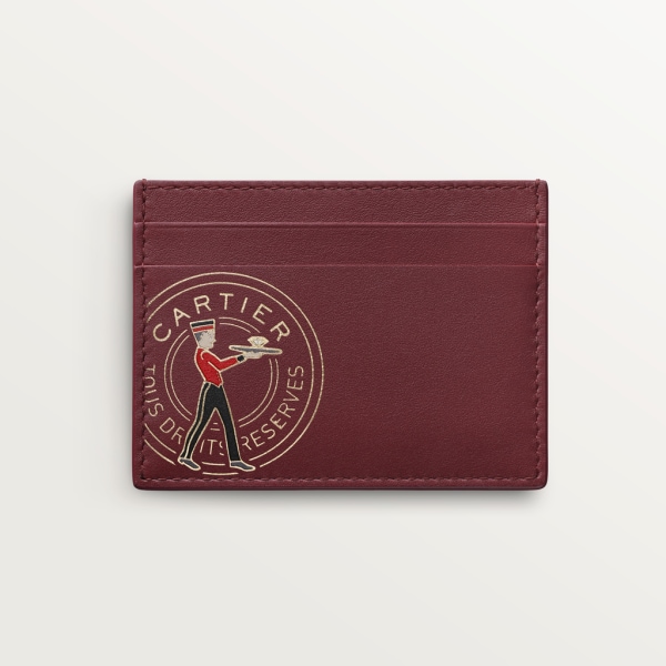 Diabolo de Cartier card holder Burgundy calfskin