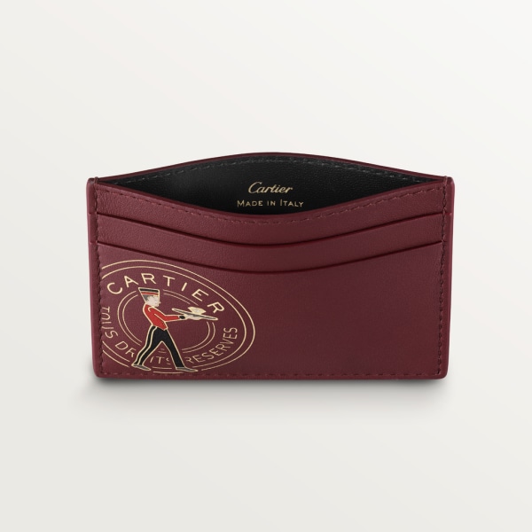 Diabolo de Cartier card holder Burgundy calfskin