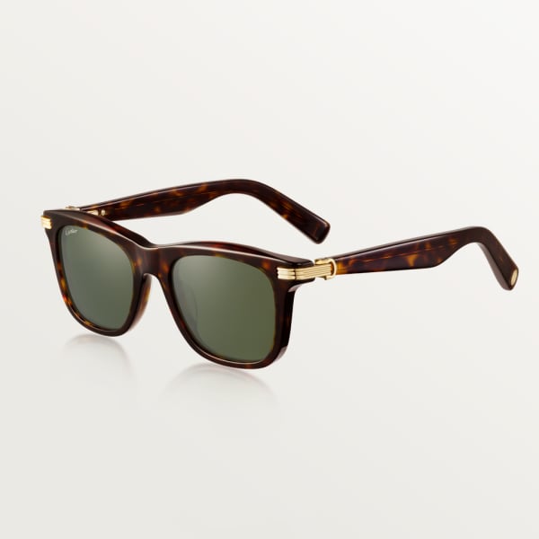 Première de Cartier Sunglasses Tortoiseshell composite, green lenses