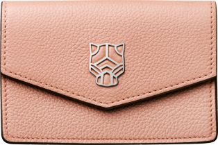 Panthère de Cartier Small Leather Goods, Card holder Blush calfskin, palladium finish