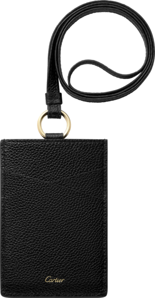 Panthère de Cartier Small Leather Goods, Card holder Black crocodile skin, white gold, onyx, diamonds