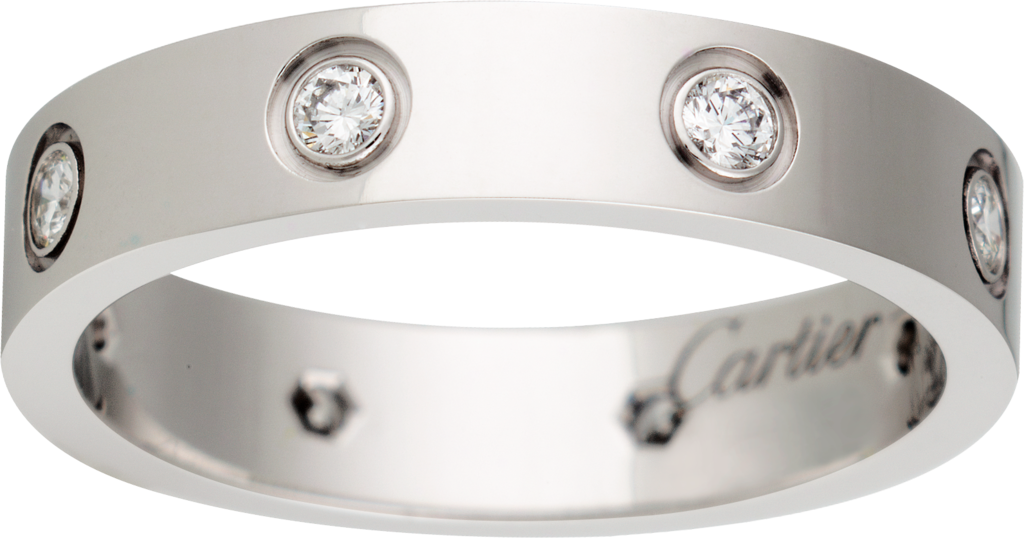 Love wedding band, 8 diamondsWhite gold, diamonds