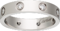 <span class='lovefont'>A </span> wedding band, 8 diamonds White gold, diamonds