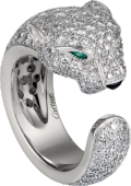 Panthère de Cartier ring White gold, diamonds, emeralds, onyx