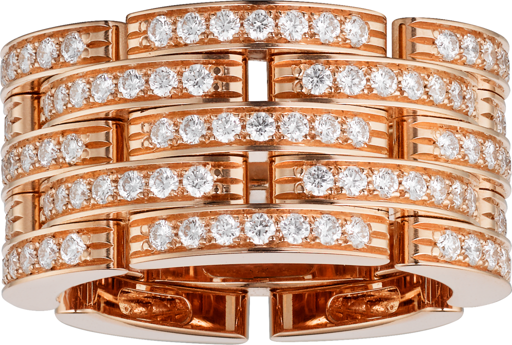 Maillon Panthère ringRose gold, diamonds