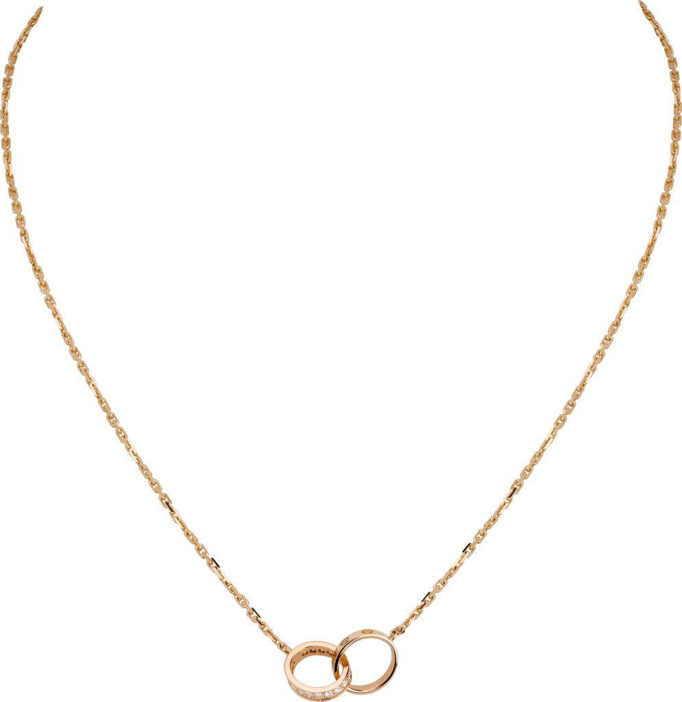 Love necklace, diamondsRose gold, diamonds