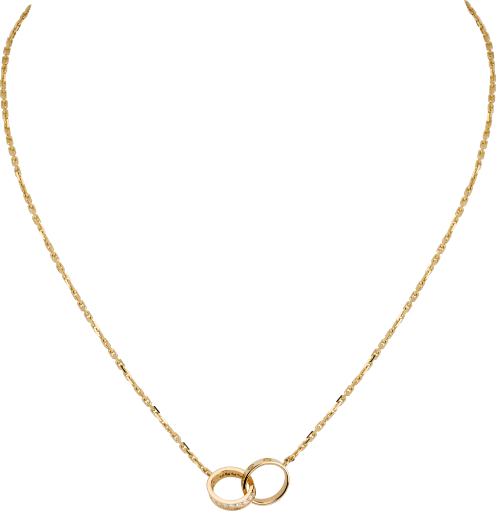 Love necklace, diamondsYellow gold, diamonds