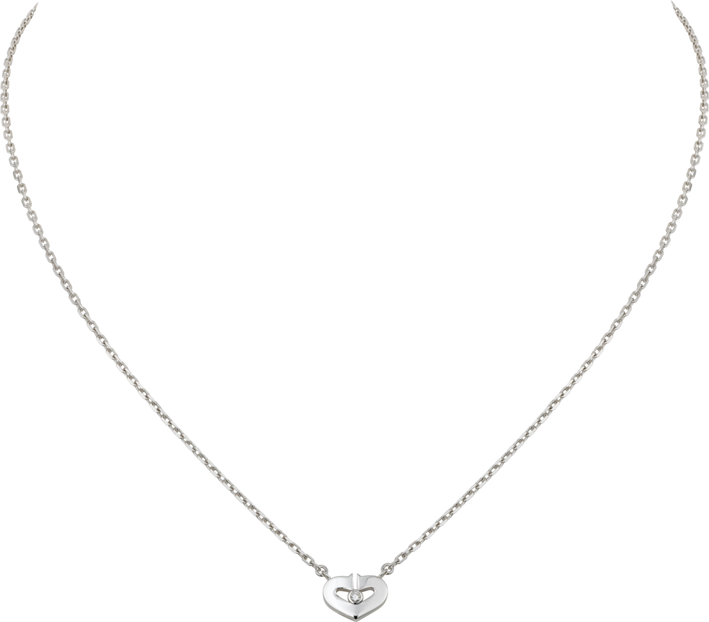 Heart necklaceWhite gold, diamond