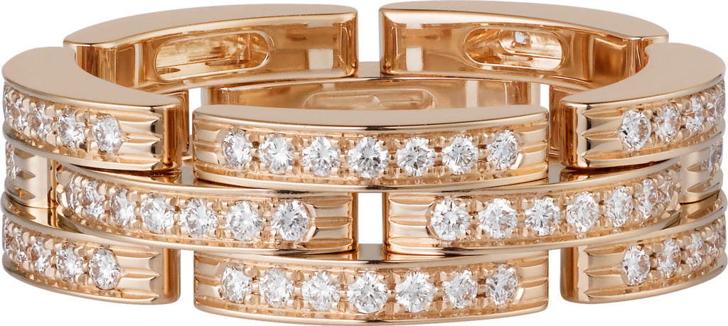 Maillon Panthère ringRose gold, diamonds