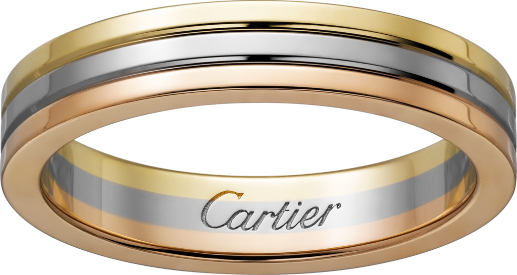 Vendôme Louis Cartier Wedding RingWhite gold, yellow gold, rose gold